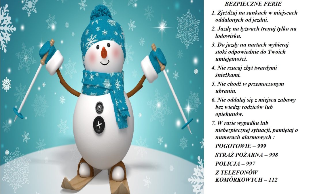 Grafika: BEZPIECZNE FERIE