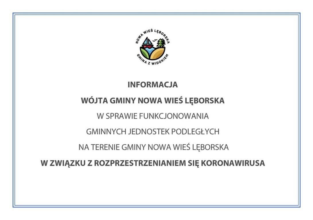 Grafika #0: INFORMACJE WÓJTA GMINY NOWA WIEŚ LĘBORSKA