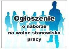 Grafika 1: Ogłoszenie o naborze na wolne stanowisko kierownicze urzędnicze w Zespole Szkół im. Jana Pawła II w Łebieniu