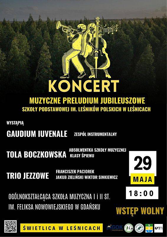 Zaproszenie na koncert grafika