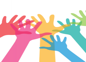 Plakat przedstawiający dłonie grafika