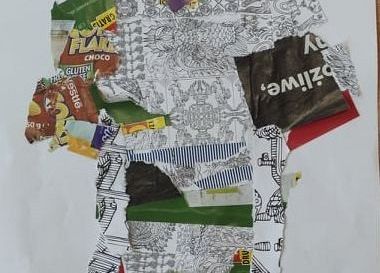 kolaż z makulatury- Wanessa klasa 2