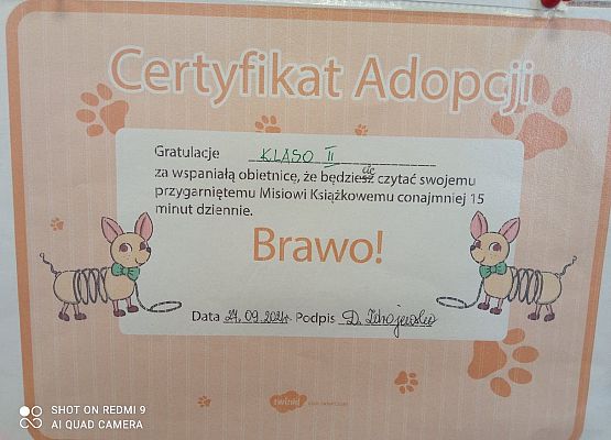 Grafika 7: Wyniki czytelnictwa innowacji "Przygarnij książkowego misia" w klasie II