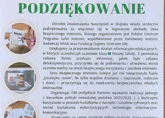 podziękowanie