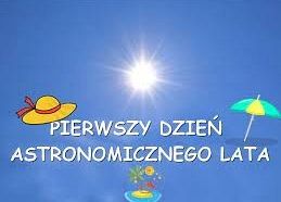 napis pierwszy dzień lata