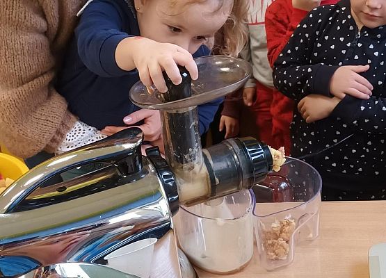 wyciskanie soku z jabłek przez dzieci