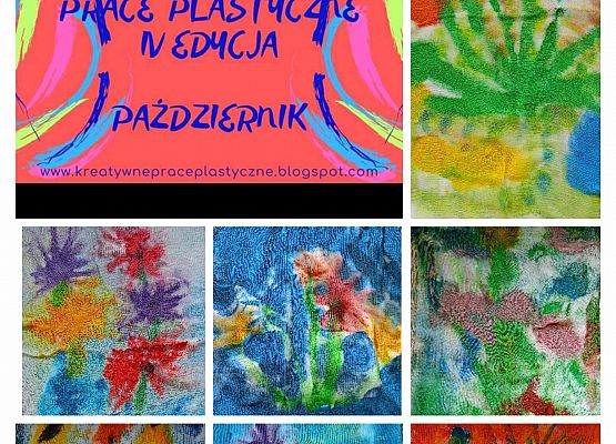 październik- malowanie na gazie