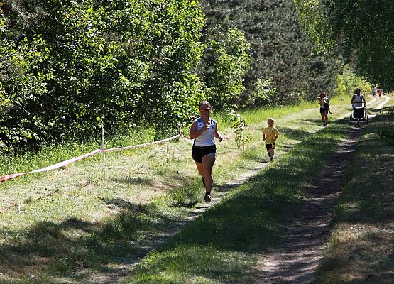 Grafika 86: "Rodzinny Bieg Leśnika" na 8 kilometrów przy Szkole Podstawowej w Leśnicach