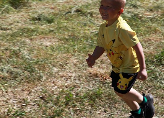 Grafika 91: "Rodzinny Bieg Leśnika" na 8 kilometrów przy Szkole Podstawowej w Leśnicach