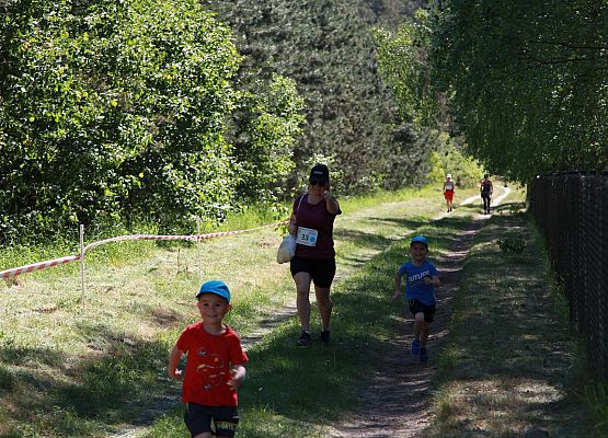 Grafika 100: "Rodzinny Bieg Leśnika" na 8 kilometrów przy Szkole Podstawowej w Leśnicach