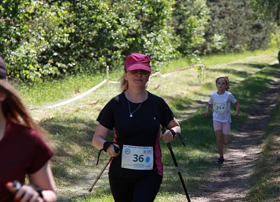 Grafika 129: "Rodzinny Bieg Leśnika" na 8 kilometrów przy Szkole Podstawowej w Leśnicach