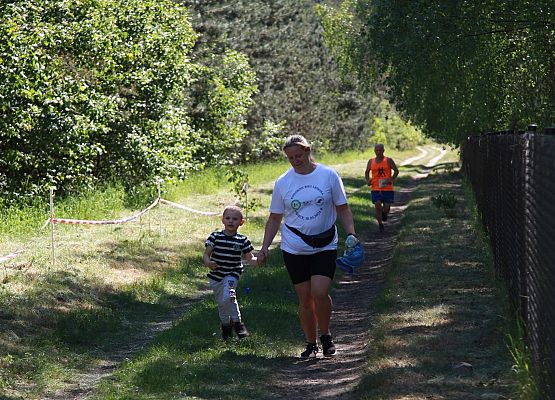 Grafika 225: "Rodzinny Bieg Leśnika" na 8 kilometrów przy Szkole Podstawowej w Leśnicach