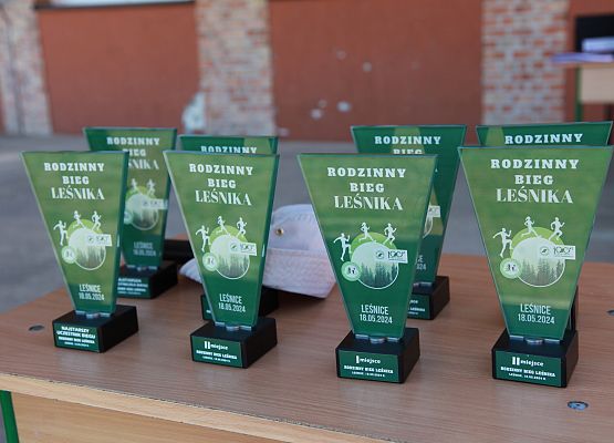 Grafika 394: "Rodzinny Bieg Leśnika" na 8 kilometrów przy Szkole Podstawowej w Leśnicach