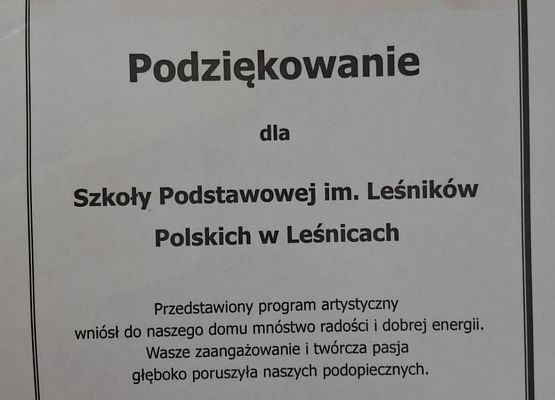 PODZIEKOWANIE DLA DZIECI