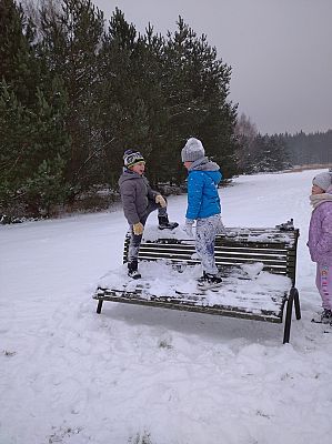 Grafika #3: Zimowe zabawy na śniegu