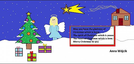 Grafika #7: SZKOLNY KONKURS CHRISTMAS CARD ROZSTRYGNIĘTY!