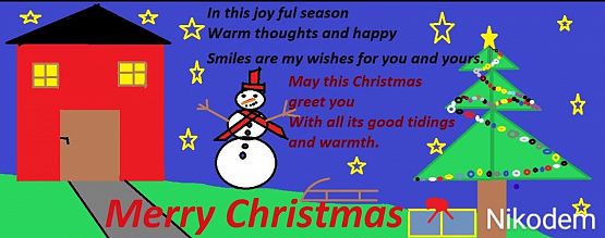 Grafika #14: SZKOLNY KONKURS CHRISTMAS CARD ROZSTRYGNIĘTY!