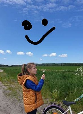 Grafika #9: "W zdrowym ciele-zdrowy duch"- pierwszaki promują zdrowie.