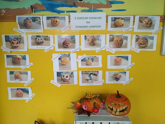 Grafika #1: ROZSTRZYGNIĘCIE II SZKOLNEGO KONKURSU NA" DYNIOWY LAMPION"