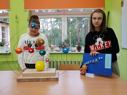 Grafika #0: Makiety układu słonecznego - geografia w klasie 6