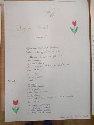 Grafika #4: "Podaruj wiersz" - I ogólnopolska akcja społeczna Fundacji im. Z. Herberta