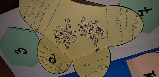 Grafika #4: Lapbook - czyli książka na kolana. Ciekawe podsumowanie omawianej lektury.