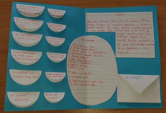 Grafika #12: Lapbook - czyli książka na kolana. Ciekawe podsumowanie omawianej lektury.