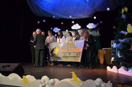 Grafika #7: Finał Regionalny w Człuchowie Ogólnopolskiego Programu Ekologicznego Ożywić Pola 2013/2014-Rok trznadla pod patronatem Polskiego Związku Łowieckiego i miesięcznika Łowiec Polski- 4 marzec 2015r.