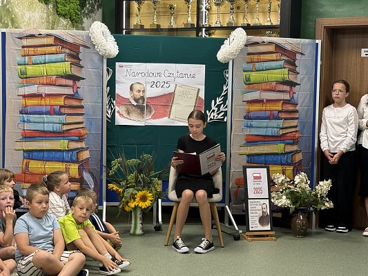 Narodowe czytanie - Szkoła Podstawowa w Leśnicach grafika