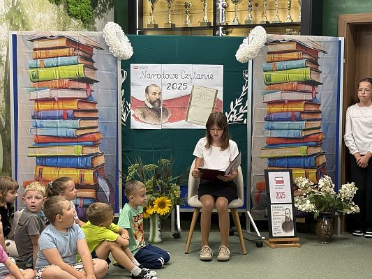 Narodowe czytanie - Szkoła Podstawowa w Leśnicach grafika