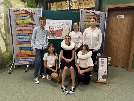 Narodowe czytanie - Szkoła Podstawowa w Leśnicach grafika